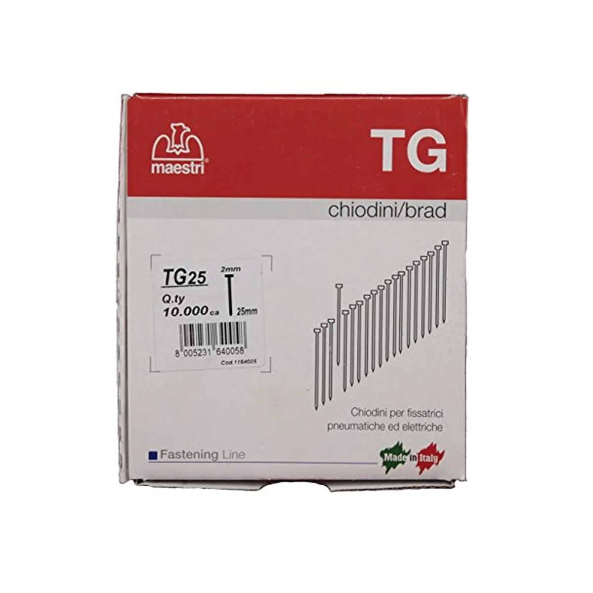 Chiodi RO-MA "TG25" - 25 mm per chiodatrici pneumatiche