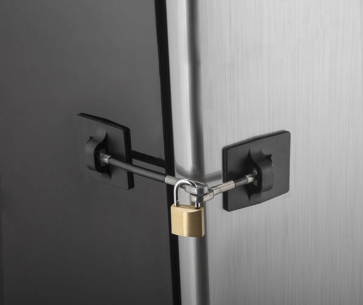 Computer Security Products Blocca Porta Frigorifero con Lucchetto Antiscasso - Lucchetto Frigorifero Nero