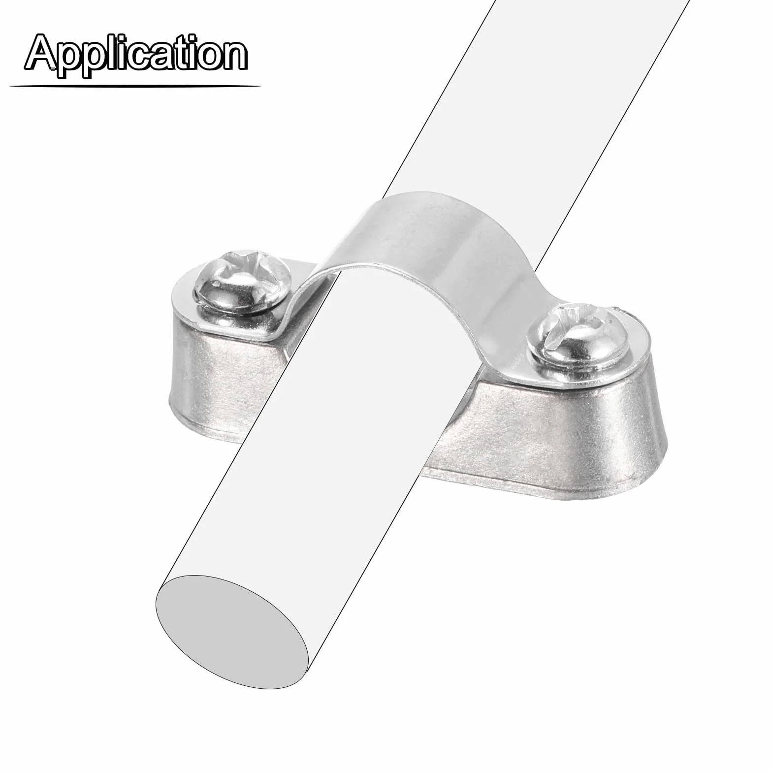 uxcell 10 staffe per tubi di supporto per tubi da 20 mm, montaggio a parete per tubi rigidi per tubi in PVC in metallo