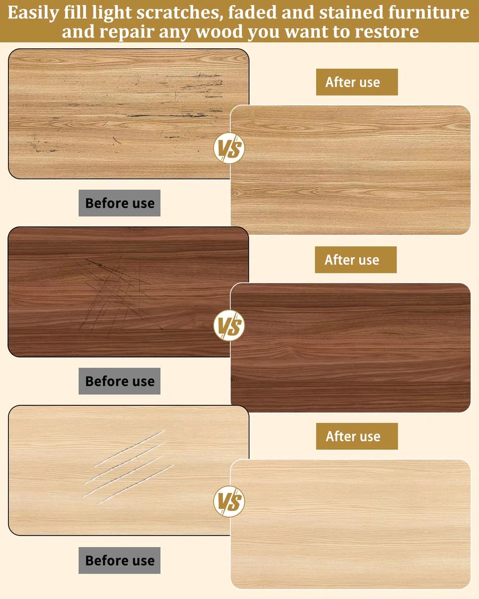 Kit Riparazione Parquet e Piastrelle, Stucco per Legno Riempitivo con Cera, 11 Colori Multicolore, Parquet, Laminato e Pavimenti in Vinile