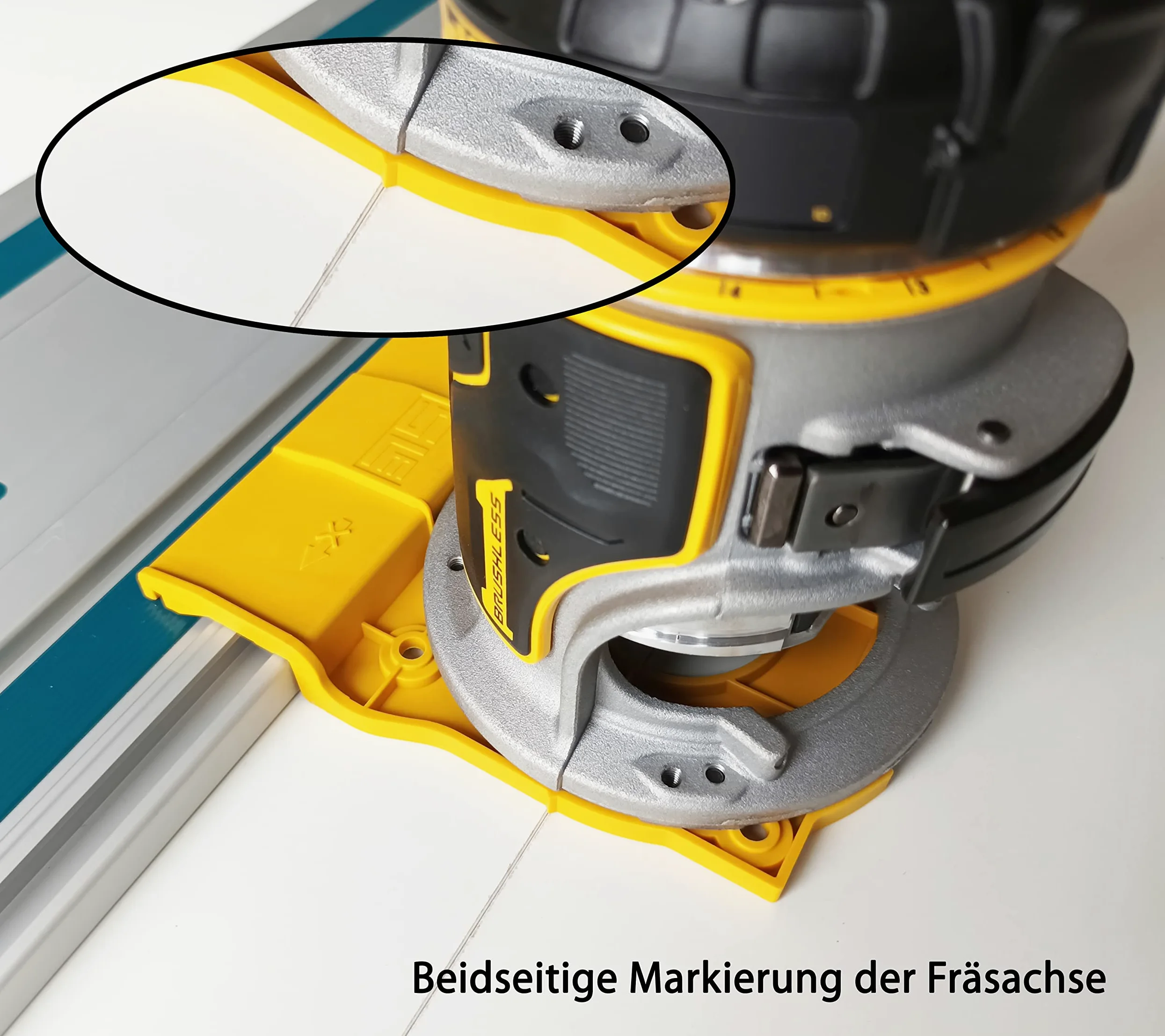 Adattatore professionale per guida DEWALT DCW600 / DCW604 / DCW604NT / D26200 per Makita/Bosch/Festool/Mafell