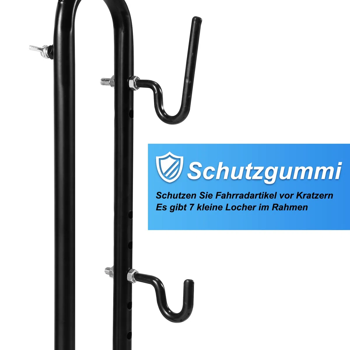 Cavalletto 3 in 1, regolabile in altezza, supporto orizzontale e verticale, antiscivolo, fino a 7 cm, compatibile biciclette fino a 27,5"