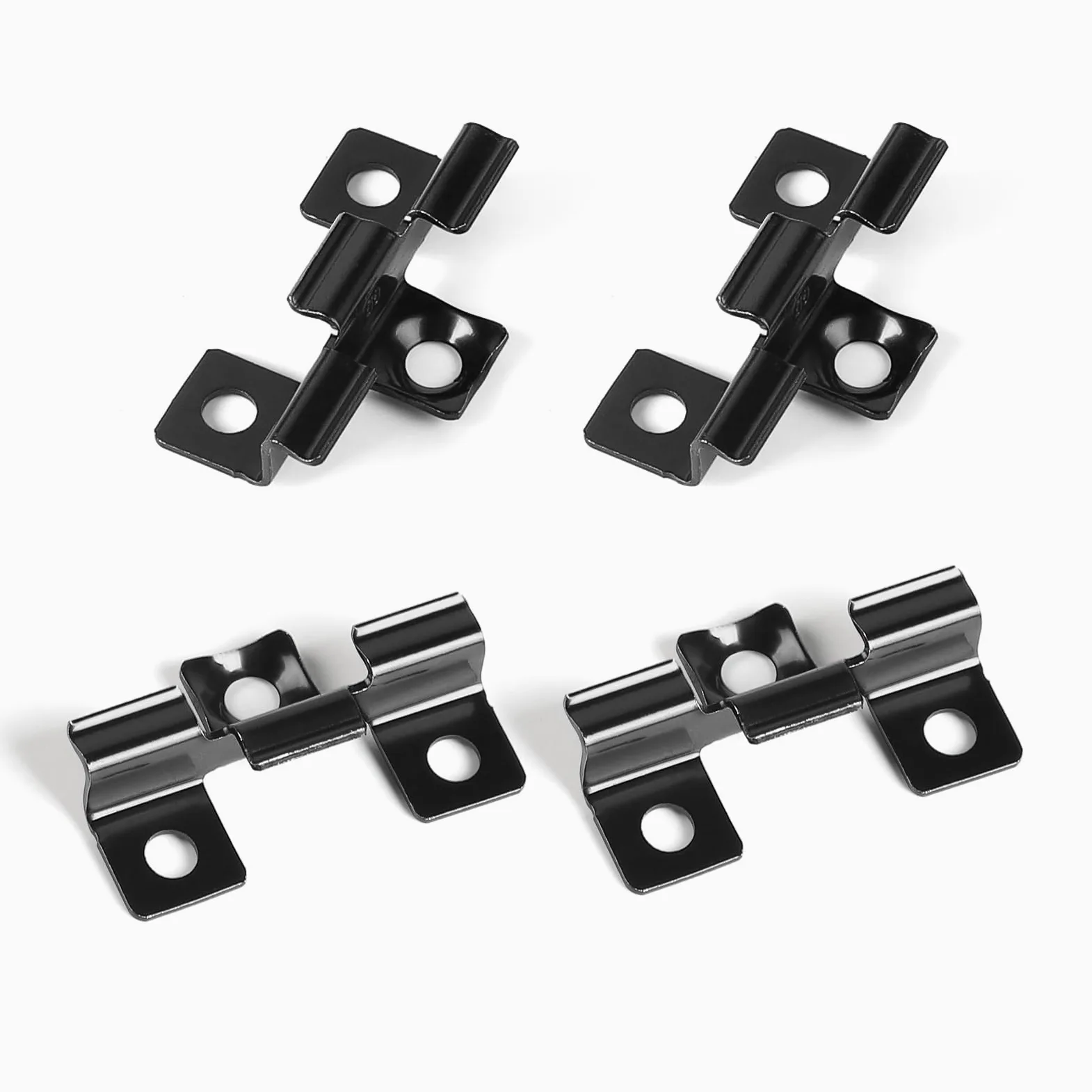 WPC clips 100 clip di fissaggio Acciaio inox per terrazze 6,5mm Clip per pavimenti in composito Fissaggio nascosto Campo di serraggio 6.5 mm, Nero