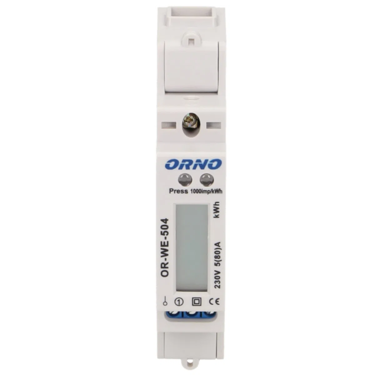 ORNO WE-504 Contatore Energia Elettrica Monofase 80A Porta RS-485 1 Modulo DIN TH-35mm