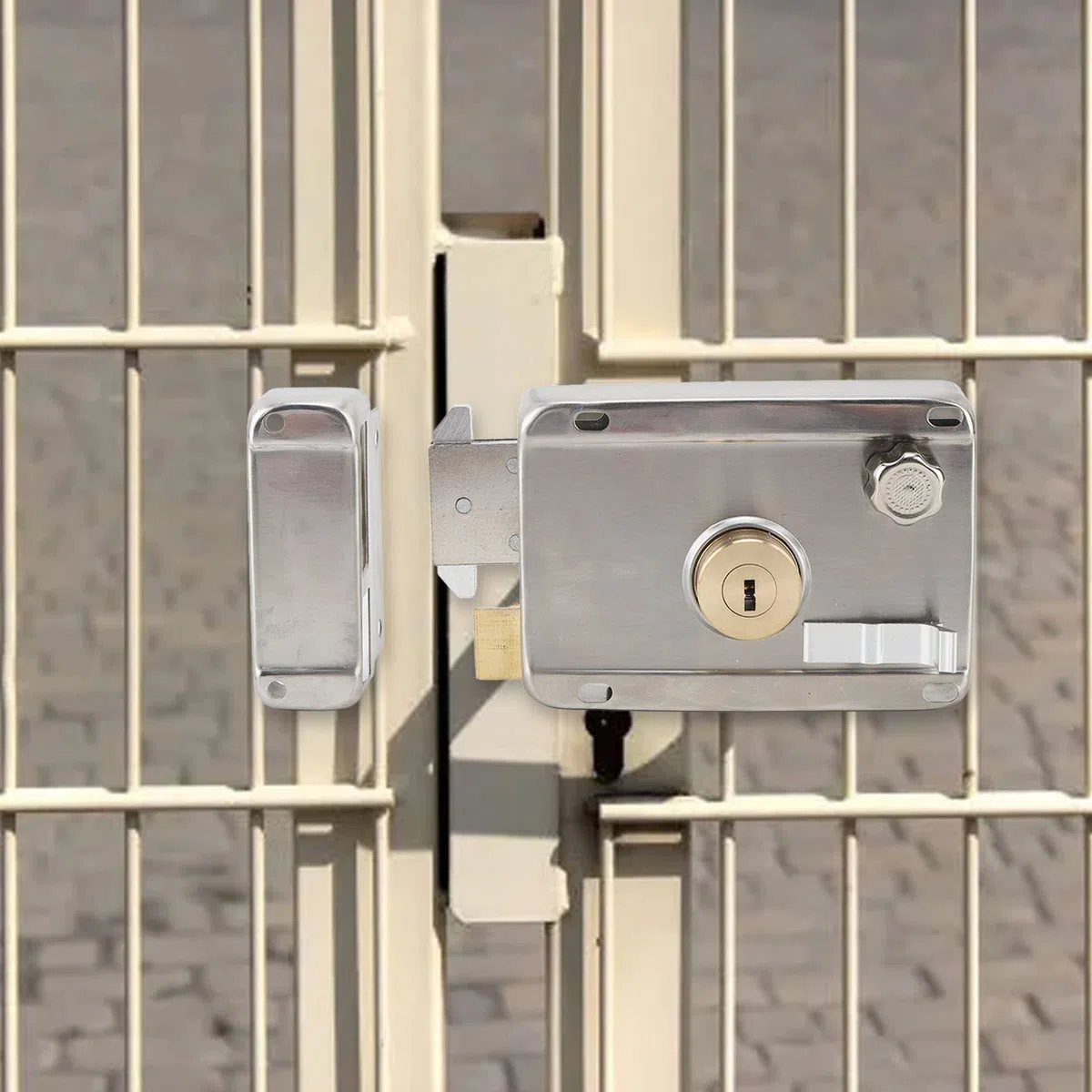 Serratura Meccanica Esterna Serratura per Porta Esterna in Acciaio Inox Antifurto per Porta in Legno