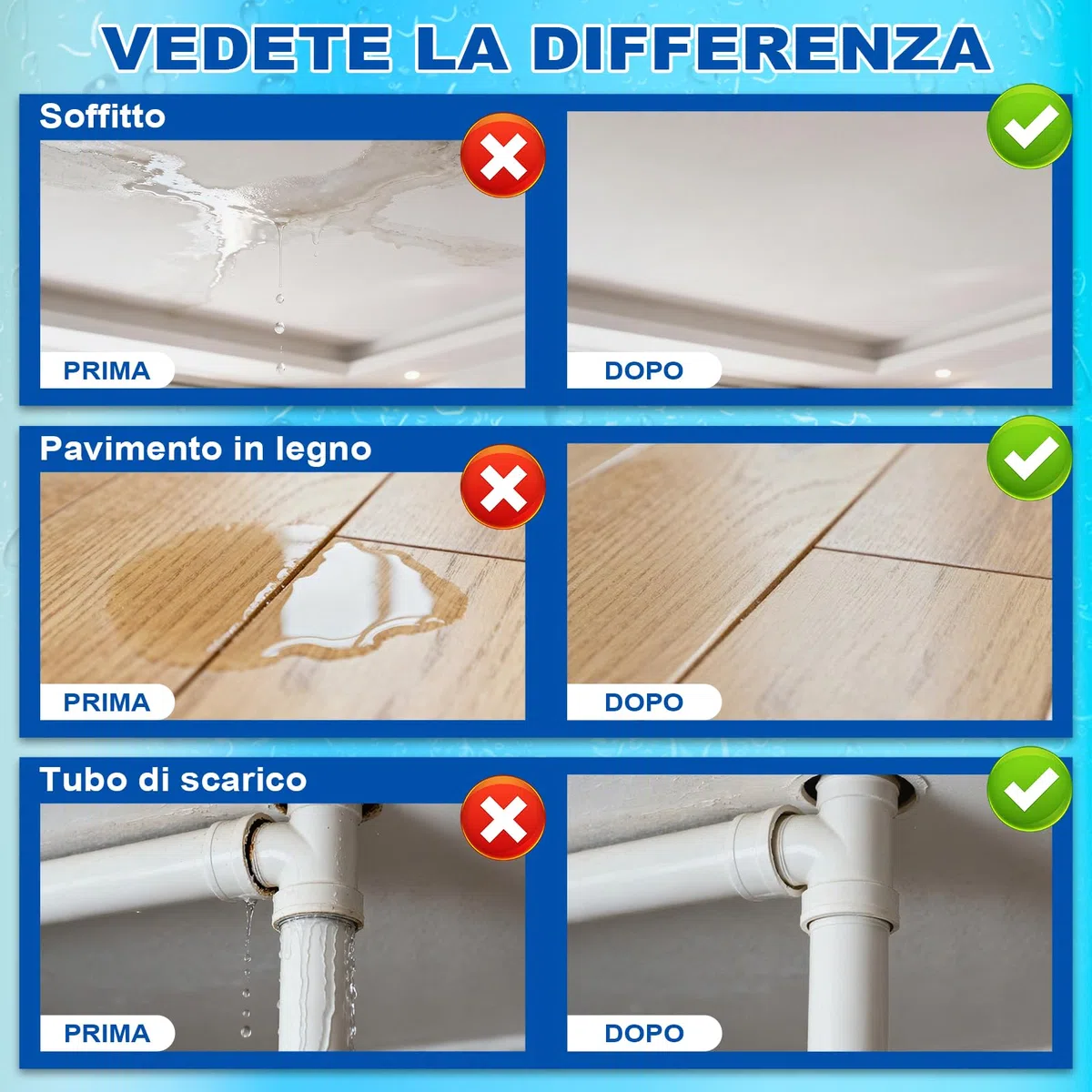Sigillante Impermeabile Liquido 1KG | Rivestimento Impermeabile Trasparente per Interni ed Esterni | Agente Impermeabilizzante Invisibile per Doccia, Legno, Tetto e Pareti