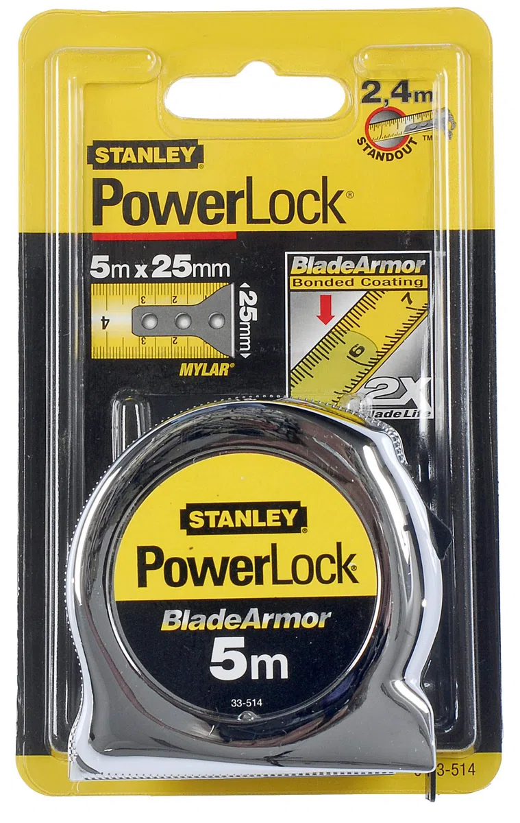 STANLEY 0-33-514 Flessometro Powerlock 25 mm, 5 m