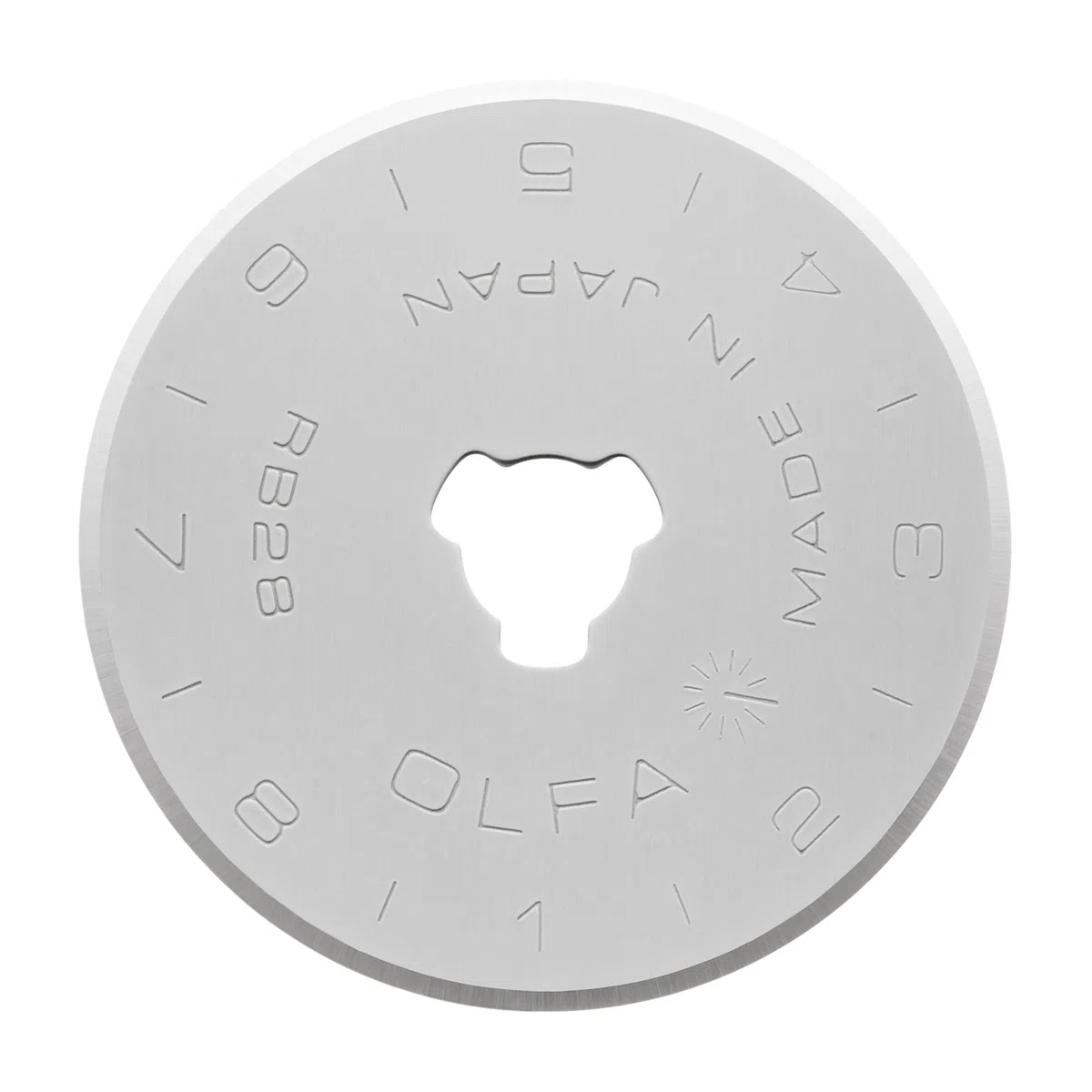 OLFA RB28-10 - Pack de 10 cuchillas circulares 28x0,3 mm plateadas