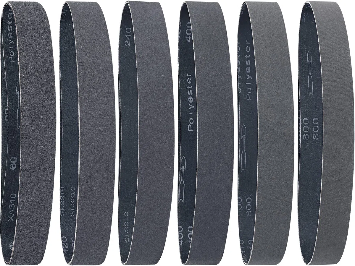 Nastri Abrasivi 25 X 762mm -12 Pezzi Carburo di Silicio Nastro Abrasivo 2 X 60/120/240/400/600/800 Grane Abrasivi al Carburo di Silicio ad Alte Prestazioni per la Lavorazione dei Metalli