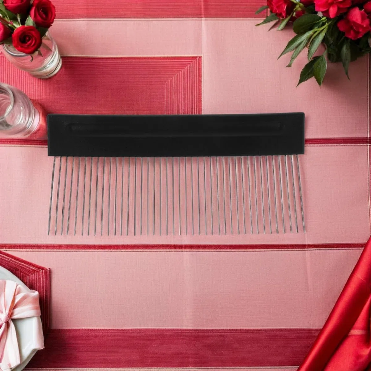 SHINEOFI Strumento di pittura a texture in acciaio inossidabile grande formato – pettine artistico fai da te per intonaco strutturato e decorazione da parete – raschietto per effetti grana e finiture