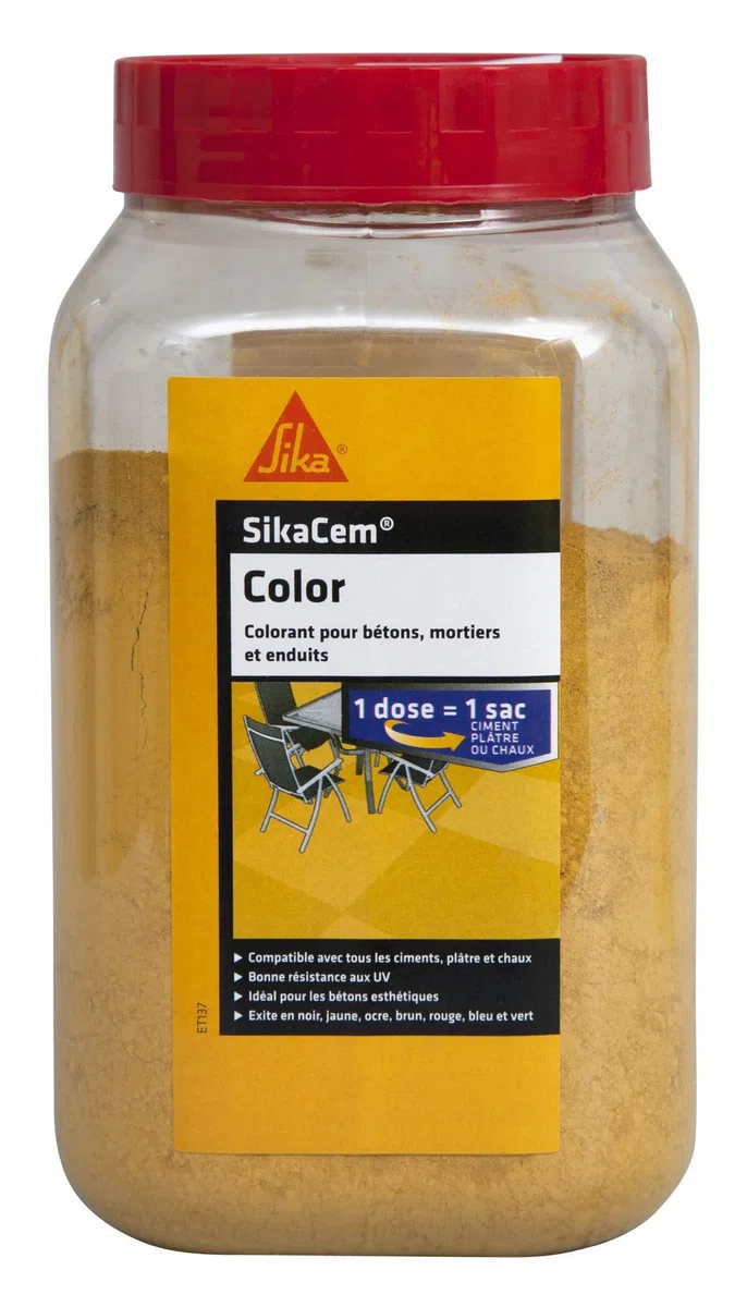 sikacim color – Colorante in polvere per cemento, calce e gesso, giallo, 115991
