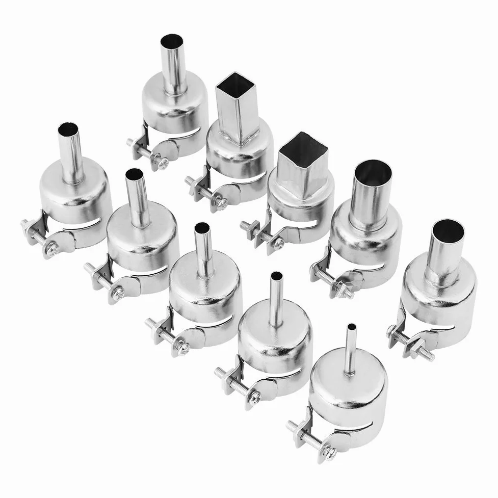 10Pz / Set Kit di Ugelli della Pistole di Calore per Attrezzi di Riparazione di Saldatura a Pistola ad Aria Calda