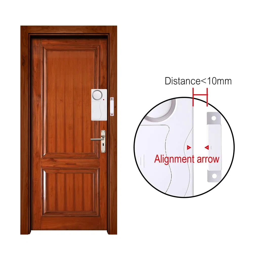 Allarme Porta Con Telecomando 2 Pezzi, Allarme Antifurto Sensore Magnetico Per Finestra Di Sicurezza Domestica Senza Fili Per La Sicurezza Dell'appartamento Del Garage Di Casa