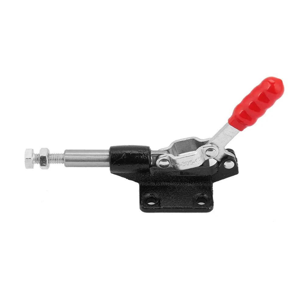 Akozon Morsetti a Ginocchiera Toggle Clamp Ferro zincato Quick Fix Toggle Clamp Holding Fermo Spingere Action Tool mano 370KG(GH-305-CM)