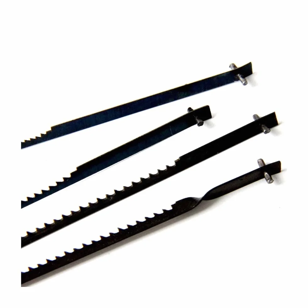 XLJP 48 pz/pacco 105 mm 4 pollici Lama for sega da scorrimento Pin End for Dremel Moto-Saw MS20 MS20-01 MS51-01 MS52-01 MS53-01 15/18/24 TPI