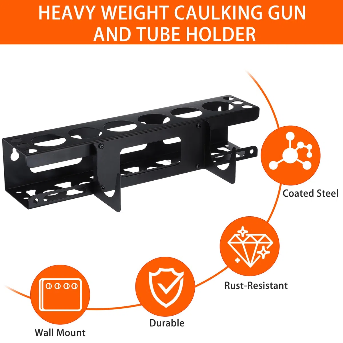 Supporto da Parete per Cartucce di Silicone, Supporto per Tubi di Sigillante, Supporto di Stoccaggio per Tubi, Porta Cartucce per Contenere 6 Tubi di Sigillante