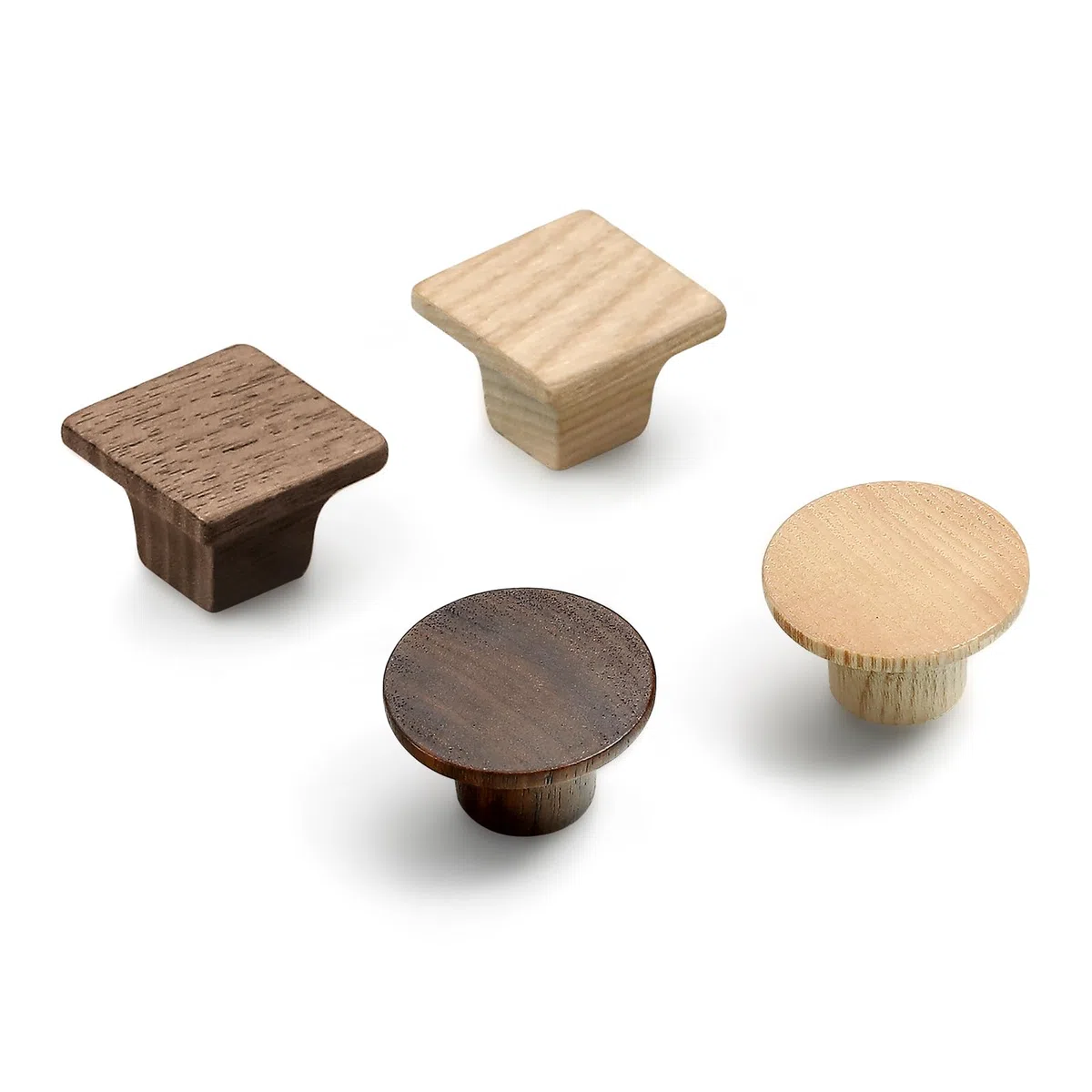 12 Pezzi (Quadrato) Maniglie per Armadio Stile Cinese Minimalista e di Alta Qualità, Tira per Cassetti, Pomolo per Guardaroba a Foro Singolo, Maniglie per Porte in Legno
