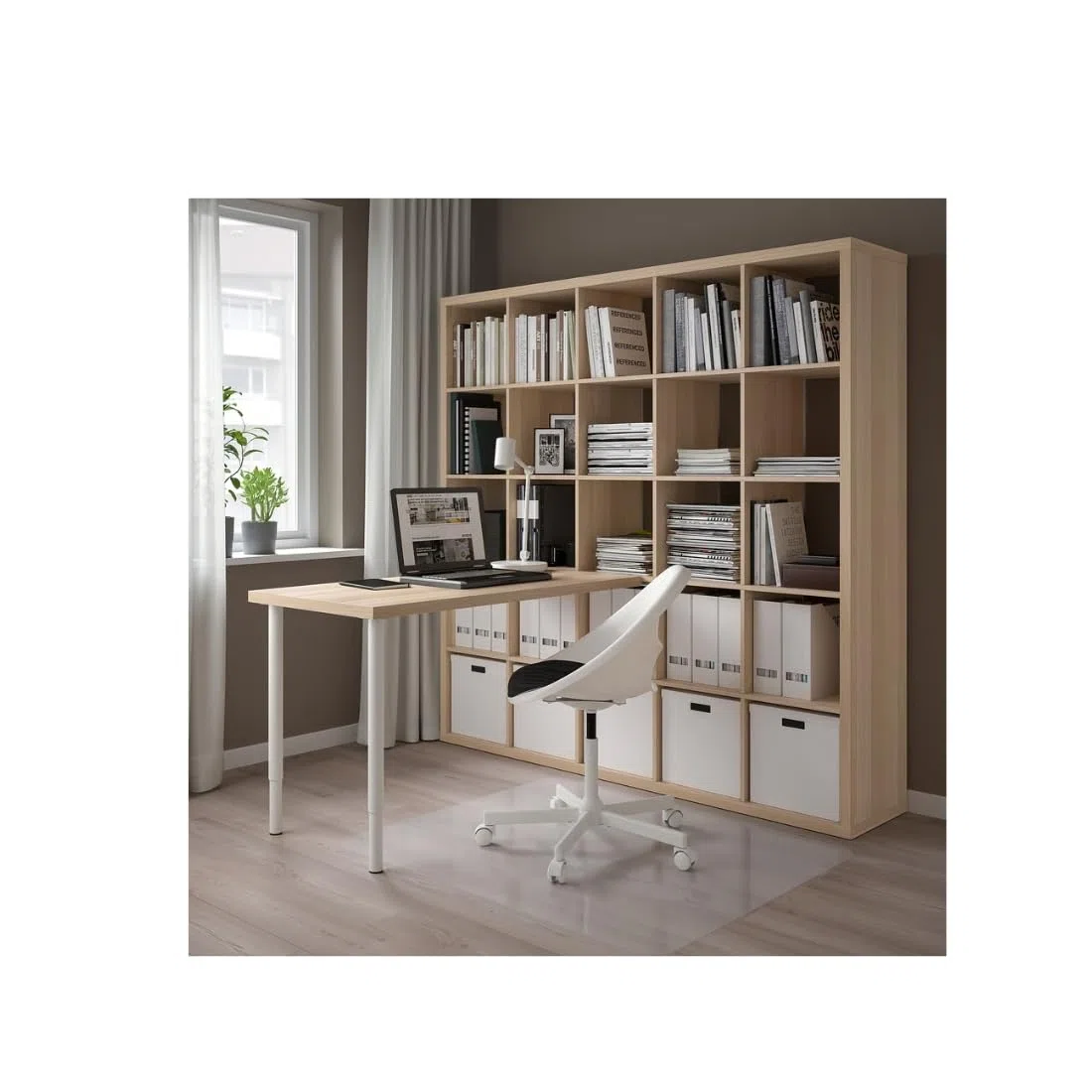 Gamba da tavolo in acciaio IKEA “OLOV” - Colore verniciato - Regolabile tra 60 e 90 cm - Tappo protettivo per pavimenti - Include viti per superficie del tavolo (Bianco)