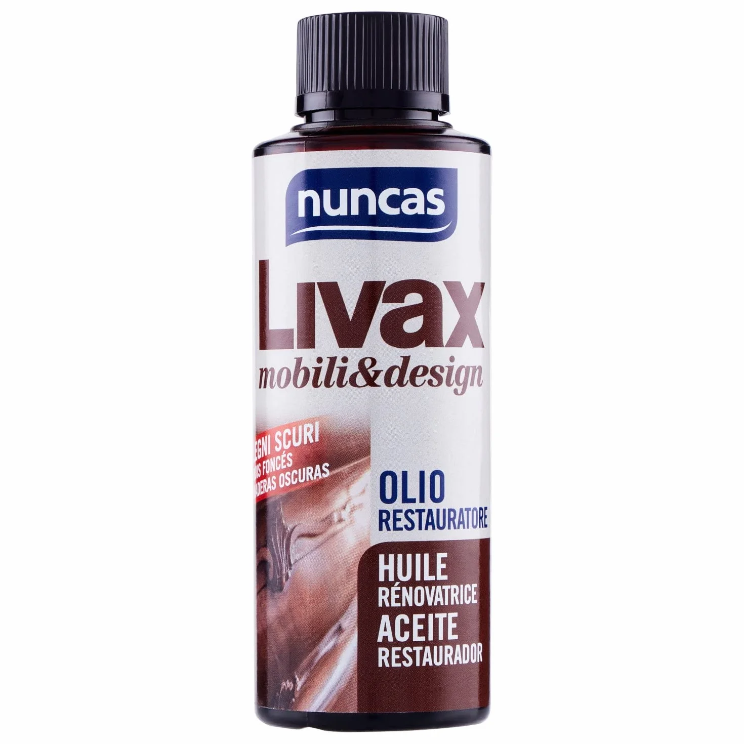Nuncas Livax Splendi Parquet Cera Protettiva per Pavimenti in Legno - 1L & Livax Mobili&Design Olio Restauratore Legni Scuri - 120ml