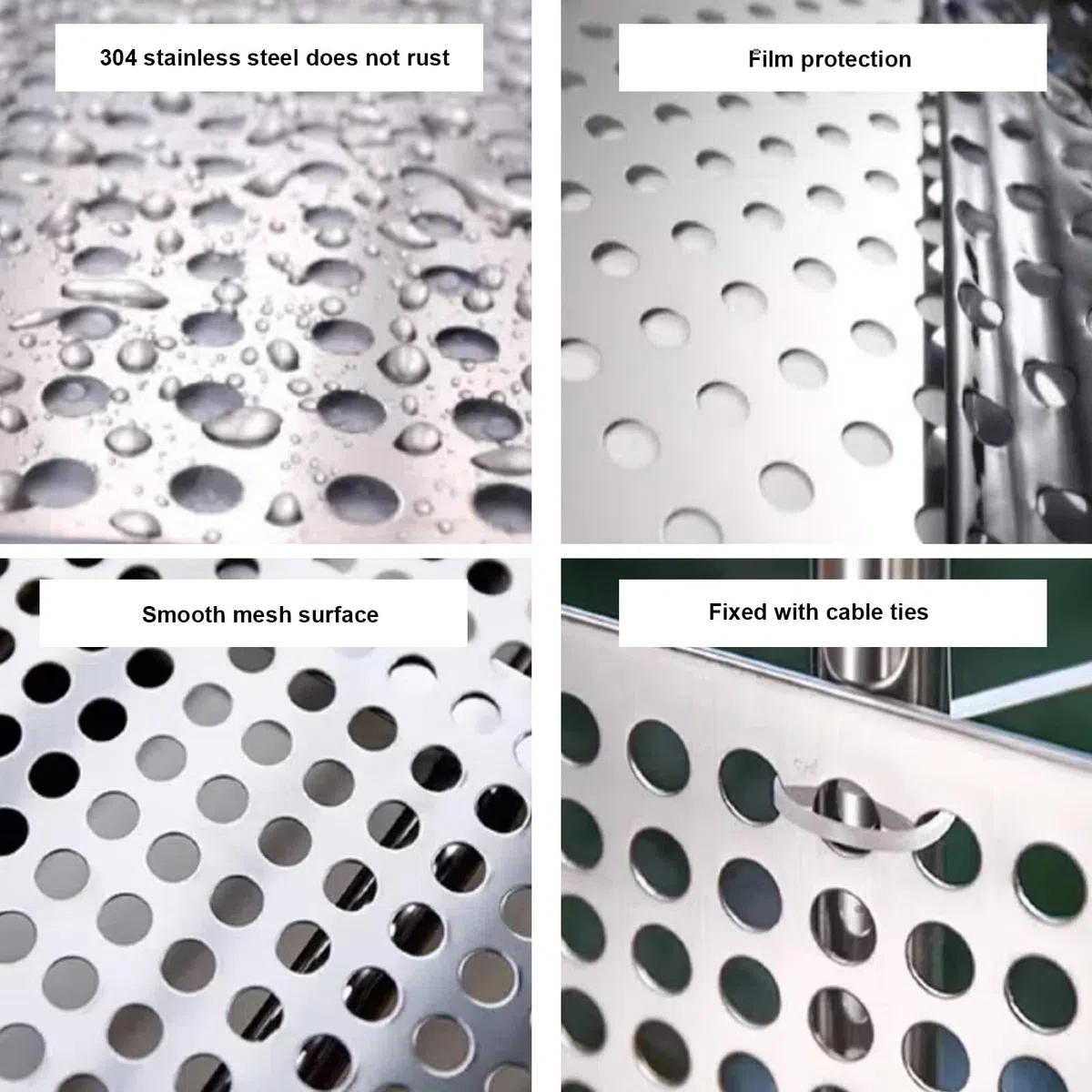 Lamiera Forata, Pannello Forato, Lamiera Forata Acciaio Inox 304 con Apertura 8mm Impedisce Scivolare per Davanzali Ringhiere Fioriere(30 x 200 cm)