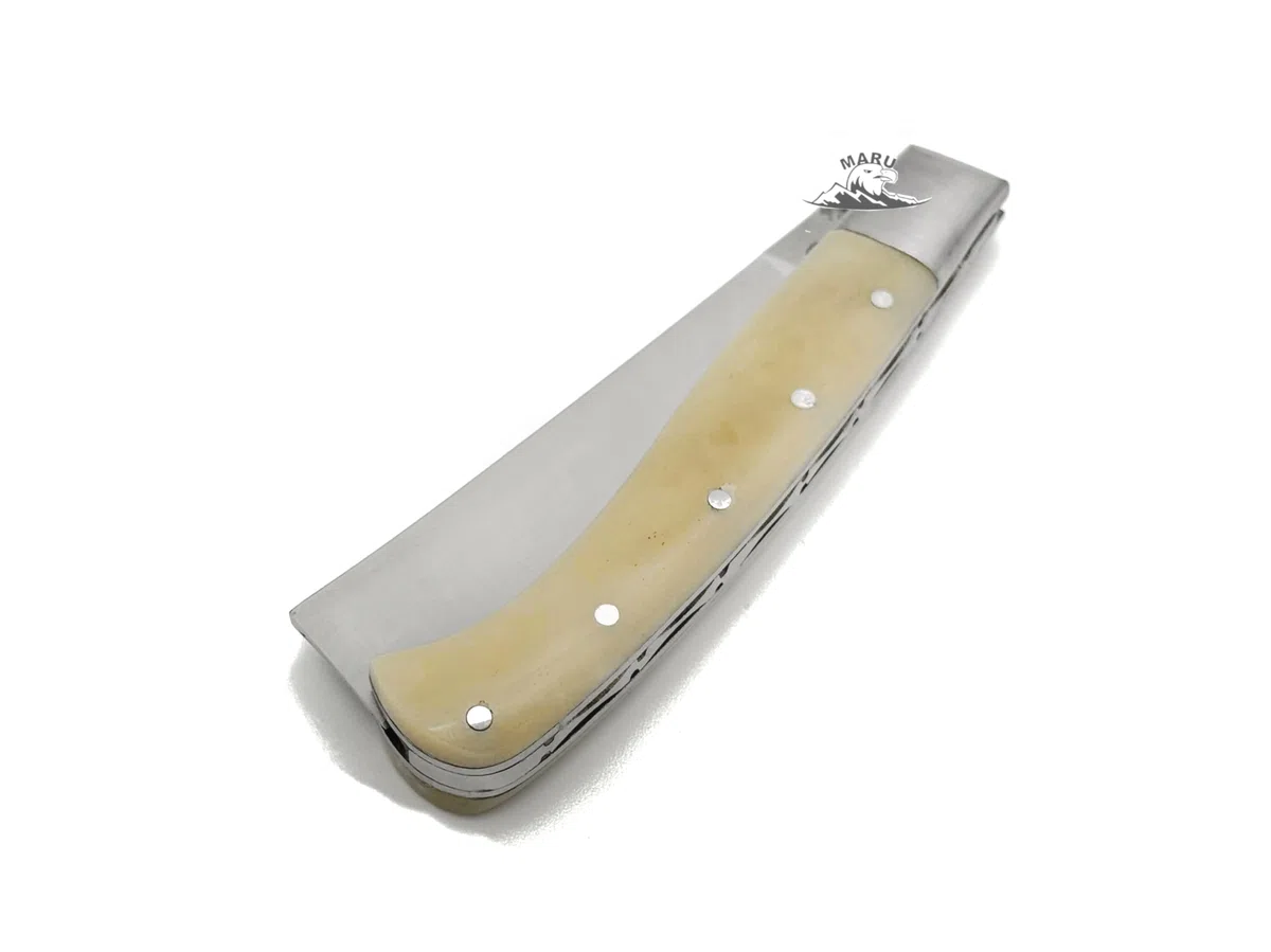 Coltello Artigianale Pieghevole Tipo Mozzetta In Acciaio Inox tipo Sardo Coltelli da Collezione Tascabile Caccia