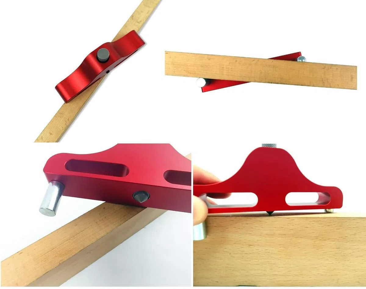 Cerca Centro, ZX-1 Trova Centro Legno, Center Finder in Lega di Alluminio, Tracciatore per Carpenteria, Edilizia, Macchinari per Perforazione