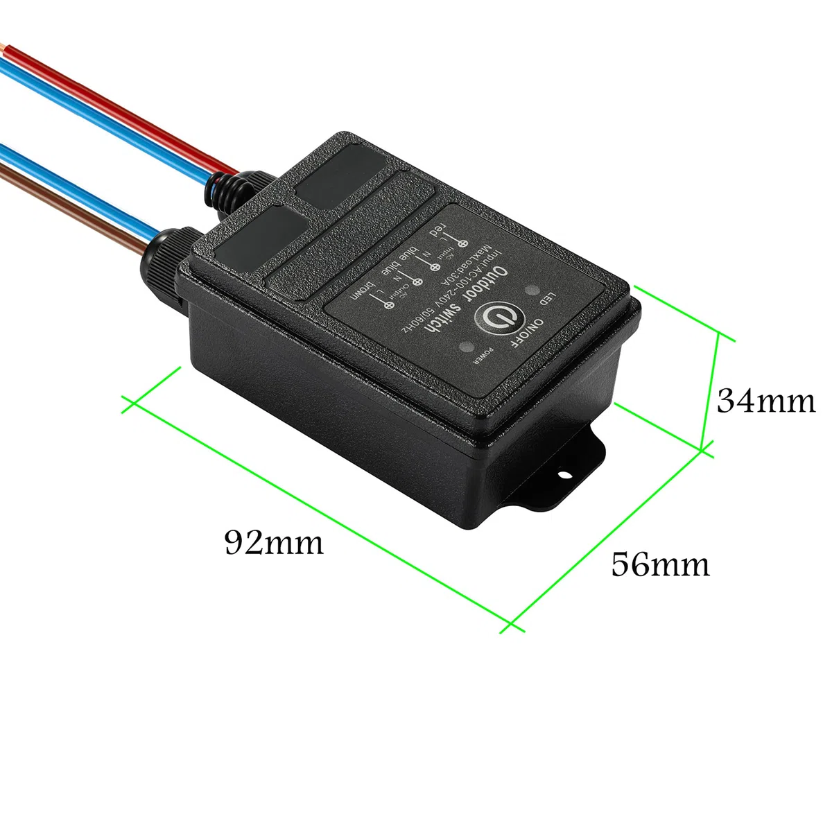 Interruttore telecomandato, 12 V, DC12 V/24 V/48 V/72 V, 30 A, interruttore a distanza per allarme antieffrazione, tapparelle, guardrail, moto, auto, ecc., portata 100 m (DC 12 V100 m)