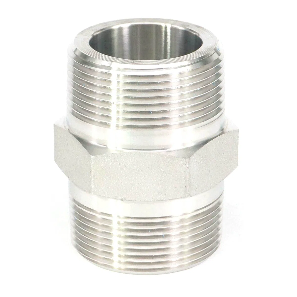 200 Bar 1/8" 1/4" 3/8" 1/2" 3/4" 1" 1-1/4" 1-1/2" 2" NPT Male 304 Stainless Steel Hex Nipple Forged Pipe Fitting Water Gas Oil(3/4'')