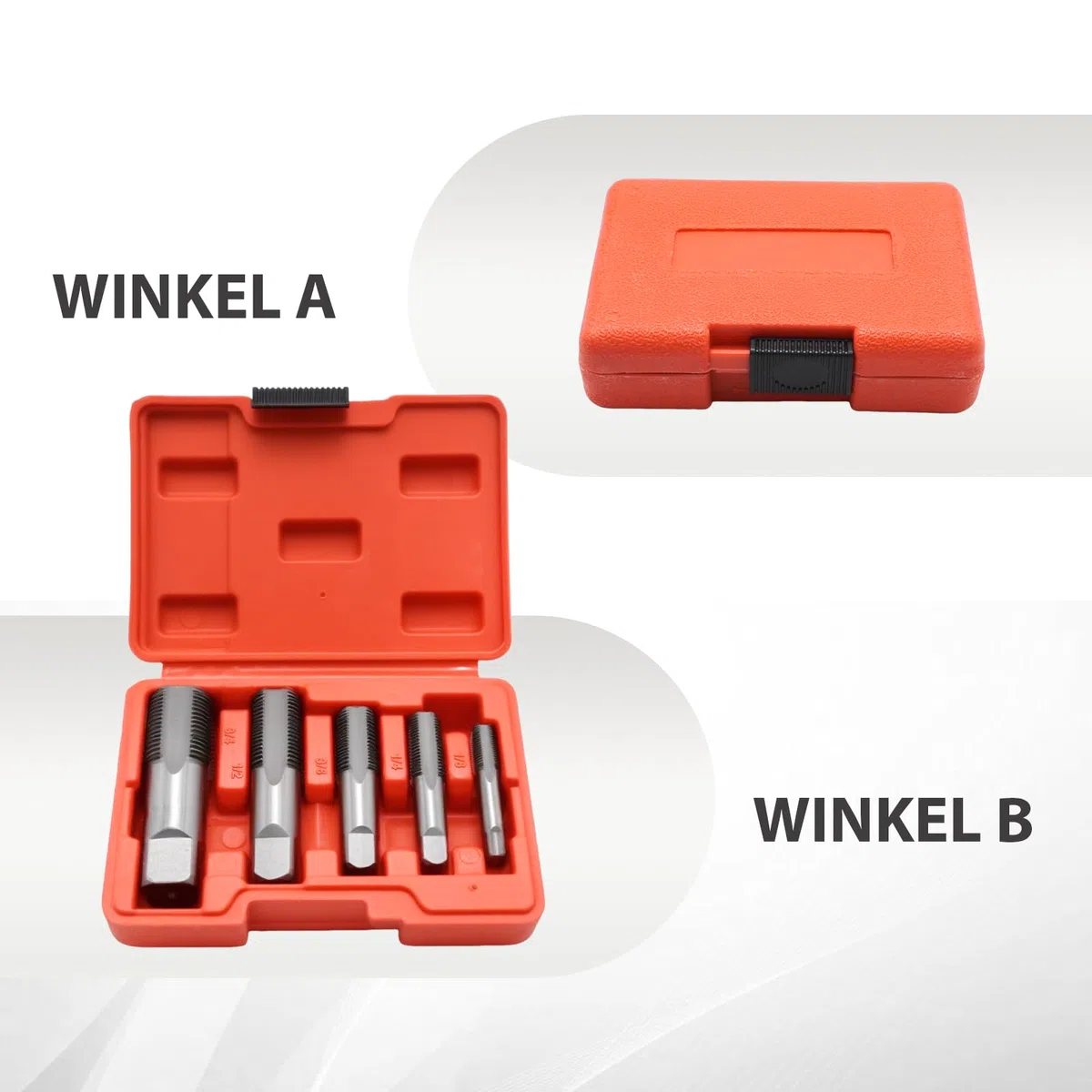 Un set di 5 pezzi, set di utensili filettati NPT per modellismo, per pulire o reinfilare filettature danneggiate o fisse nelle trincee filettate
