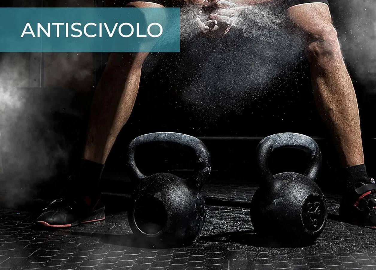 BIANCHERIAWEB Tappeto Rivestimento Pavimento Gommato PVC con Bolle Grigio Scuro Bollato 100x200 Floor Grigio Scuro