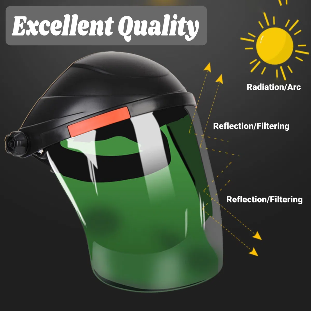 Tyenaza Casco di Saldatura, Casco con Cappuccio per Saldatura, Maschere di Saldatura UV Protettive al Plasma Casco di Taglio per Saldatura Schermata ad Arco e Gas Argon