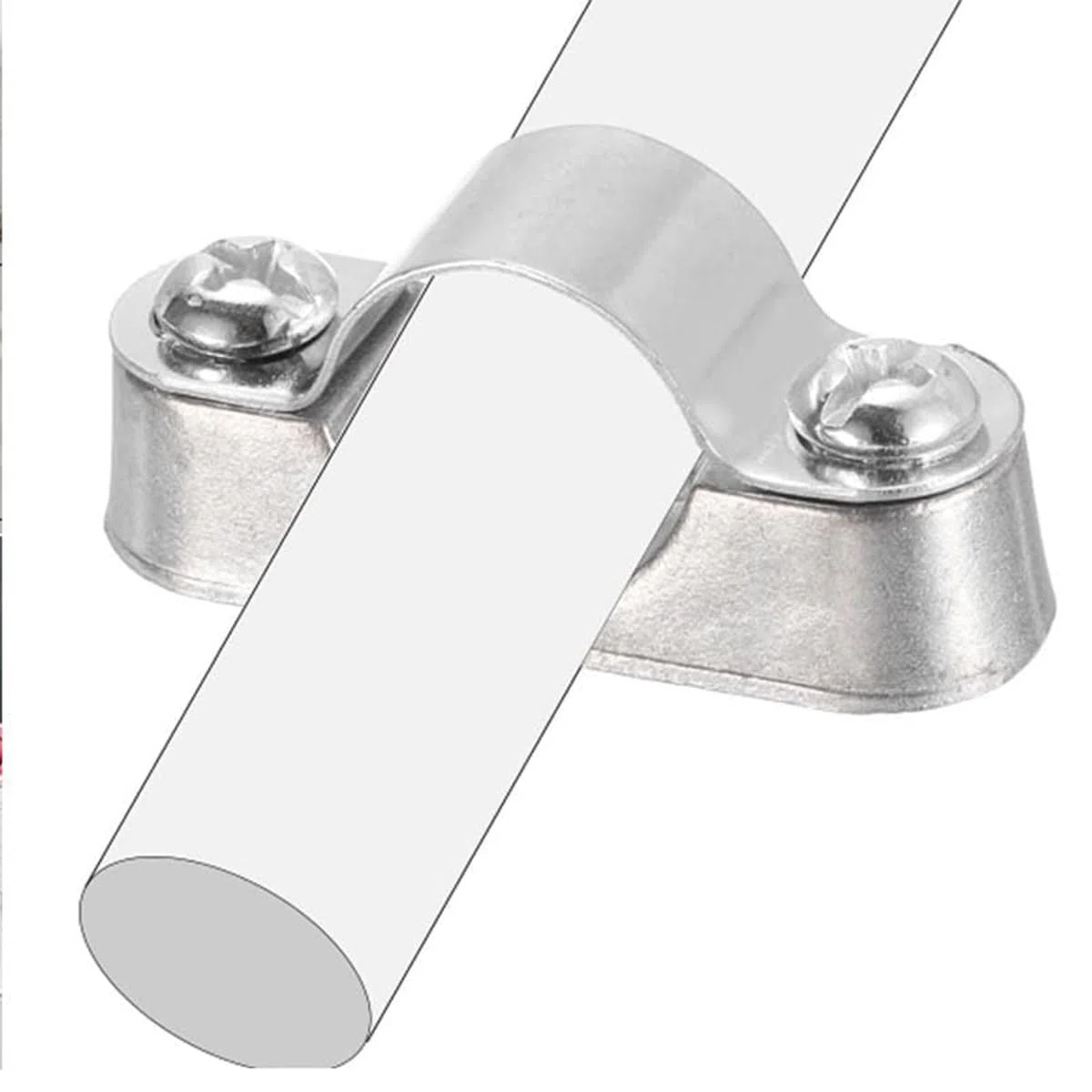 Sarini 10 Supporti per Tubi con Diametro Esterno di 25 mm, Montaggio a Parete, Montaggio a soffitto, Cinghie rigide per Tubi/Tubi Metallici