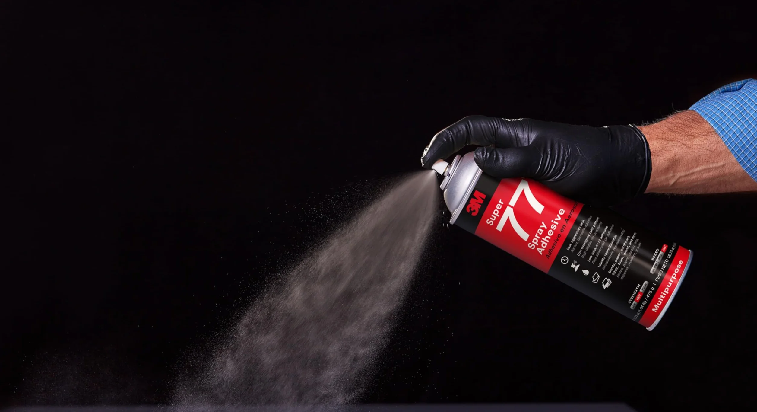 3M Adesivo Spray Super 77 Colla Universale Trasparente ad Asciugatura Rapida, Permanente, 500 ml, 1 Pezzo