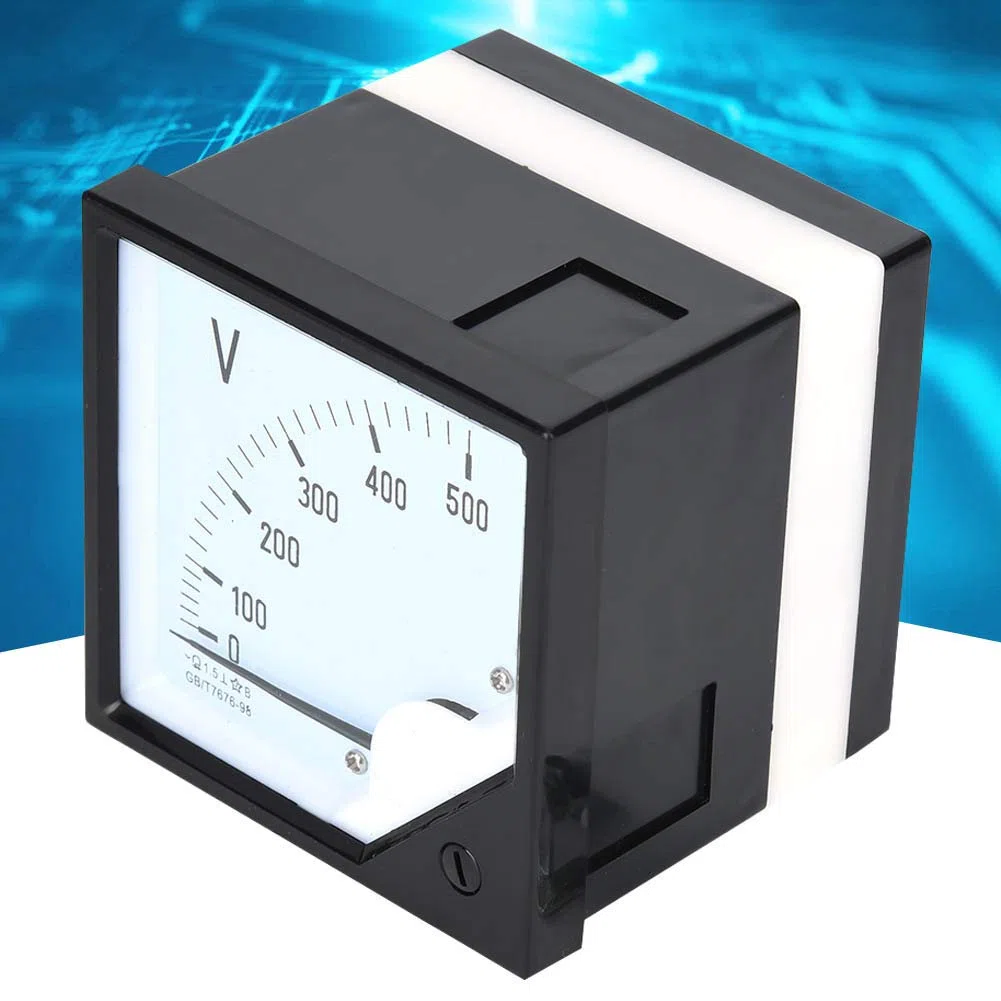 Voltmetro Analogico 230v Wechselstrom, Voltmetro AC 0 500V per Dispositivi di Controllo Elettronici Analogici Misuratore di Tensione a Pannello Quadrato Analogico