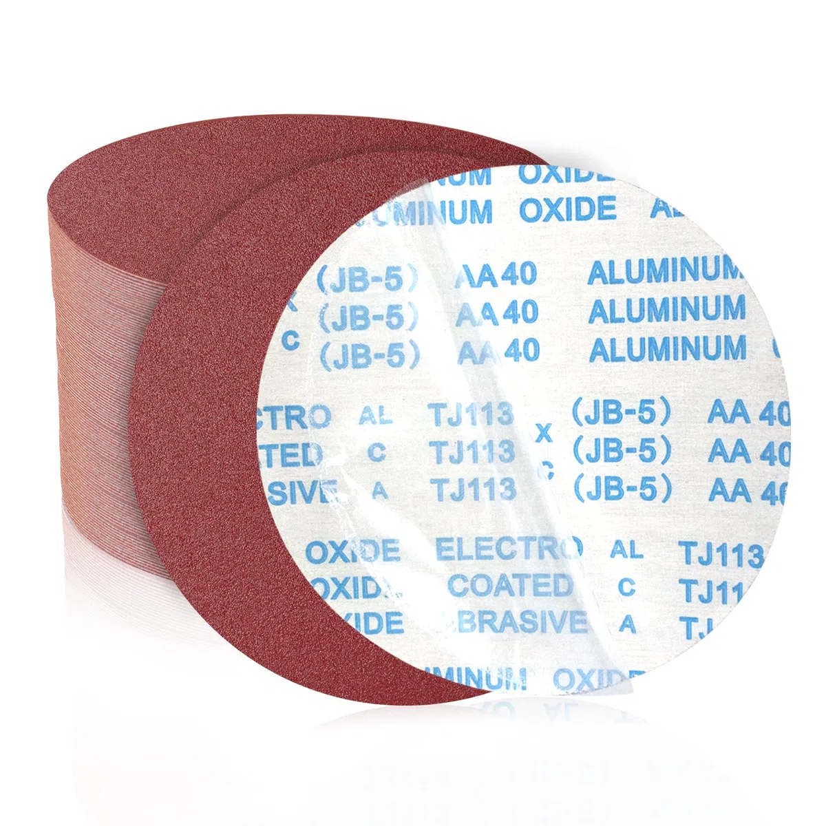 18 pezzi di carta vetrata da 300 mm PSA, dischi abrasivi autoadesivi in ​​ossido di alluminio 3 x grana 40/80/120/180/240/320 per legno, pietra, metallo e vernice