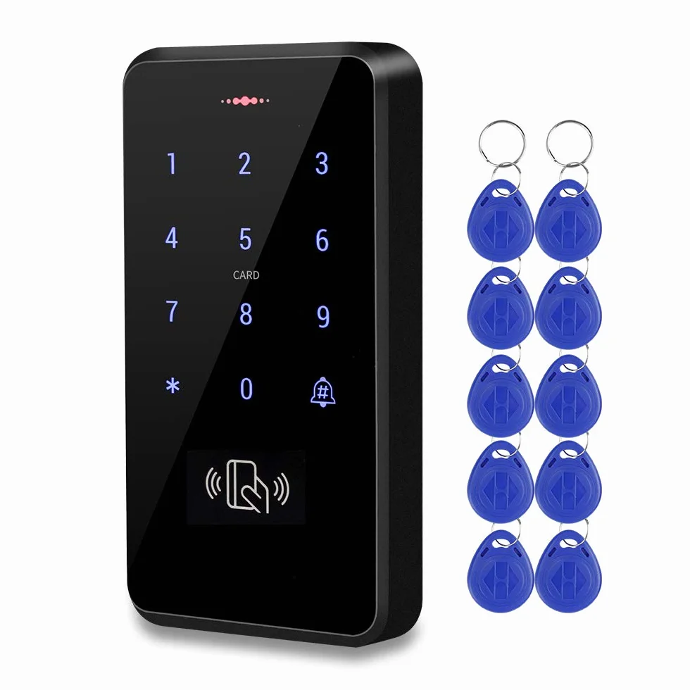 Lettore di Schede IP68 impermeabile RFID Accesso Controllo Tastiera WG26 / 34 125KHz Della Tastiera di Tocco + 10pcs EM4100 Telecomandi Portachiavi