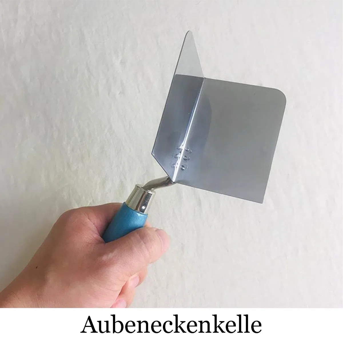 2 pezzi Spatole Angolari, Spatole Angolari Antiruggine, Cazzuola Angolare in Acciaio Inox, 80 x 60 mm Cazzuole per Angoli Interni ed Esterni, adatta per lavori negli angoli (blu)