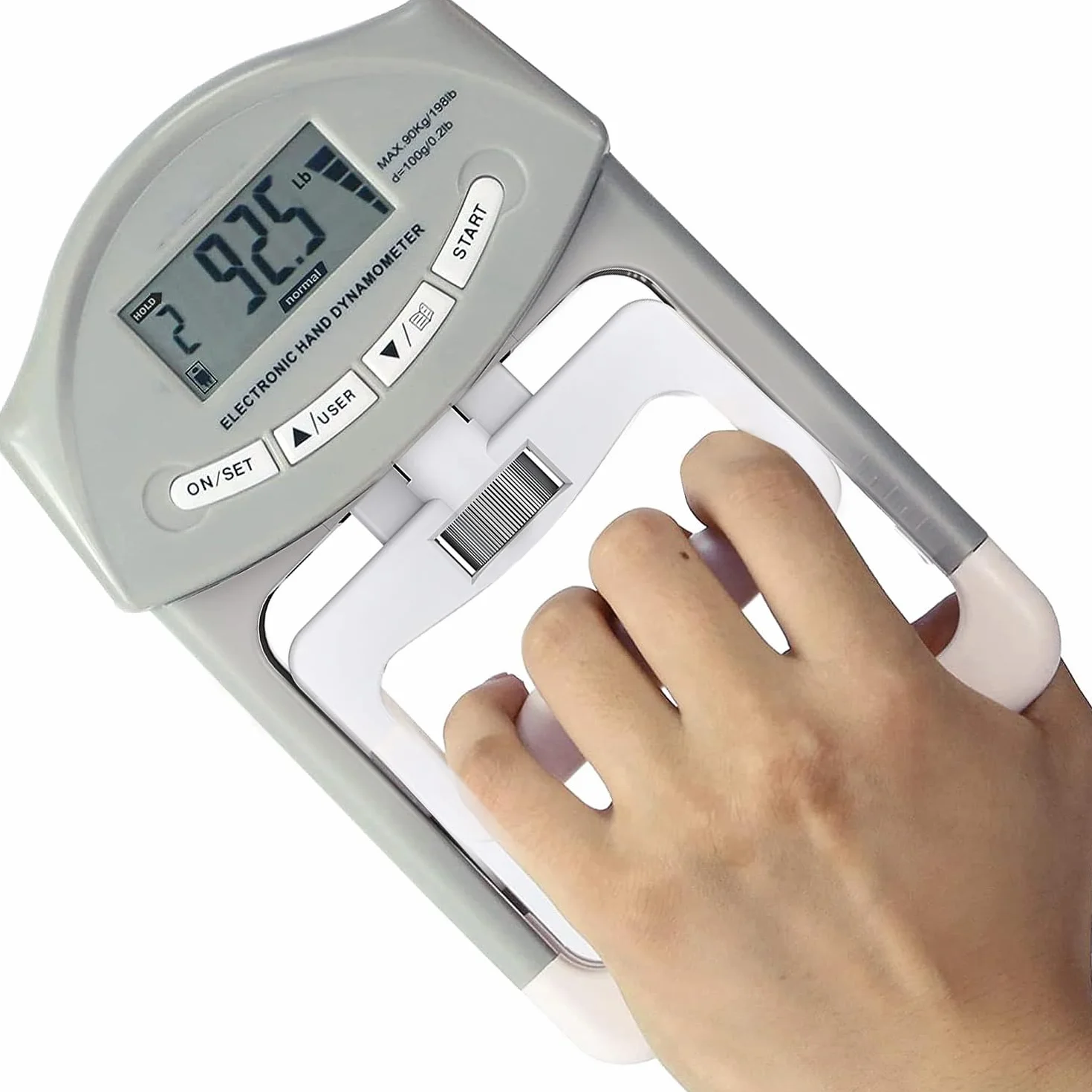 200lbs/90 Kg digitale a mano dinamometro Grip Forza Misurazione Meter Auto di mano presa Elettronica dinamometro Meter Dinamometro Digitale a Mano Misuratore di Forza