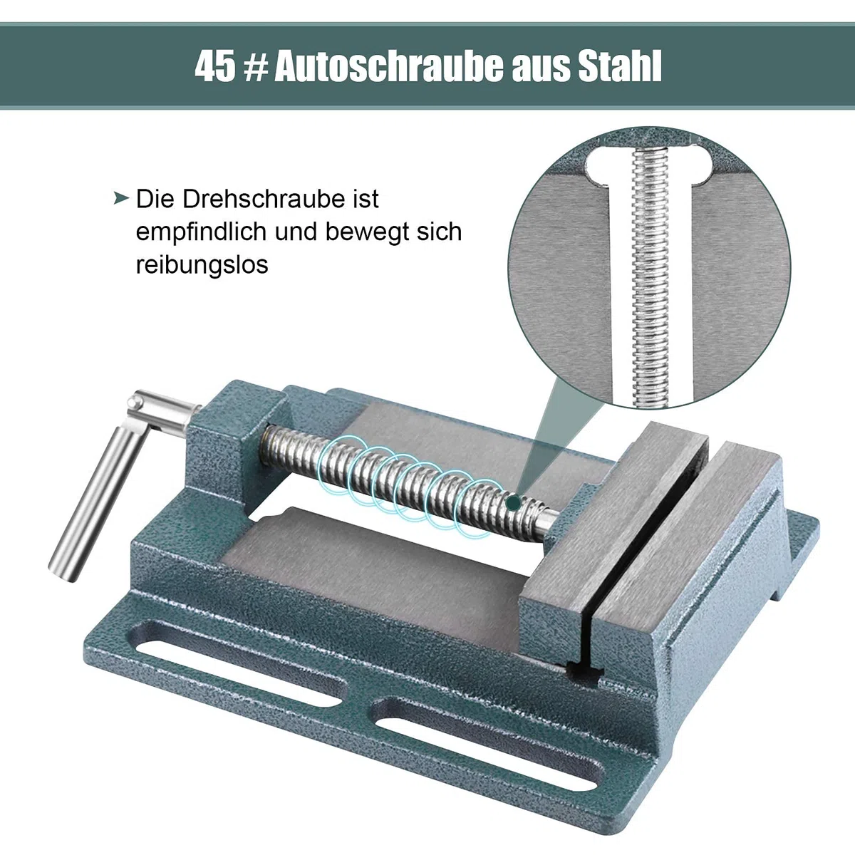 Morsa universale per trapano a colonna 10,2 cm, morsa girevole banco per lavoro con ganasce, mini morsa per trapano a pressa, banco lavoro tavolo per ingegneri e officine