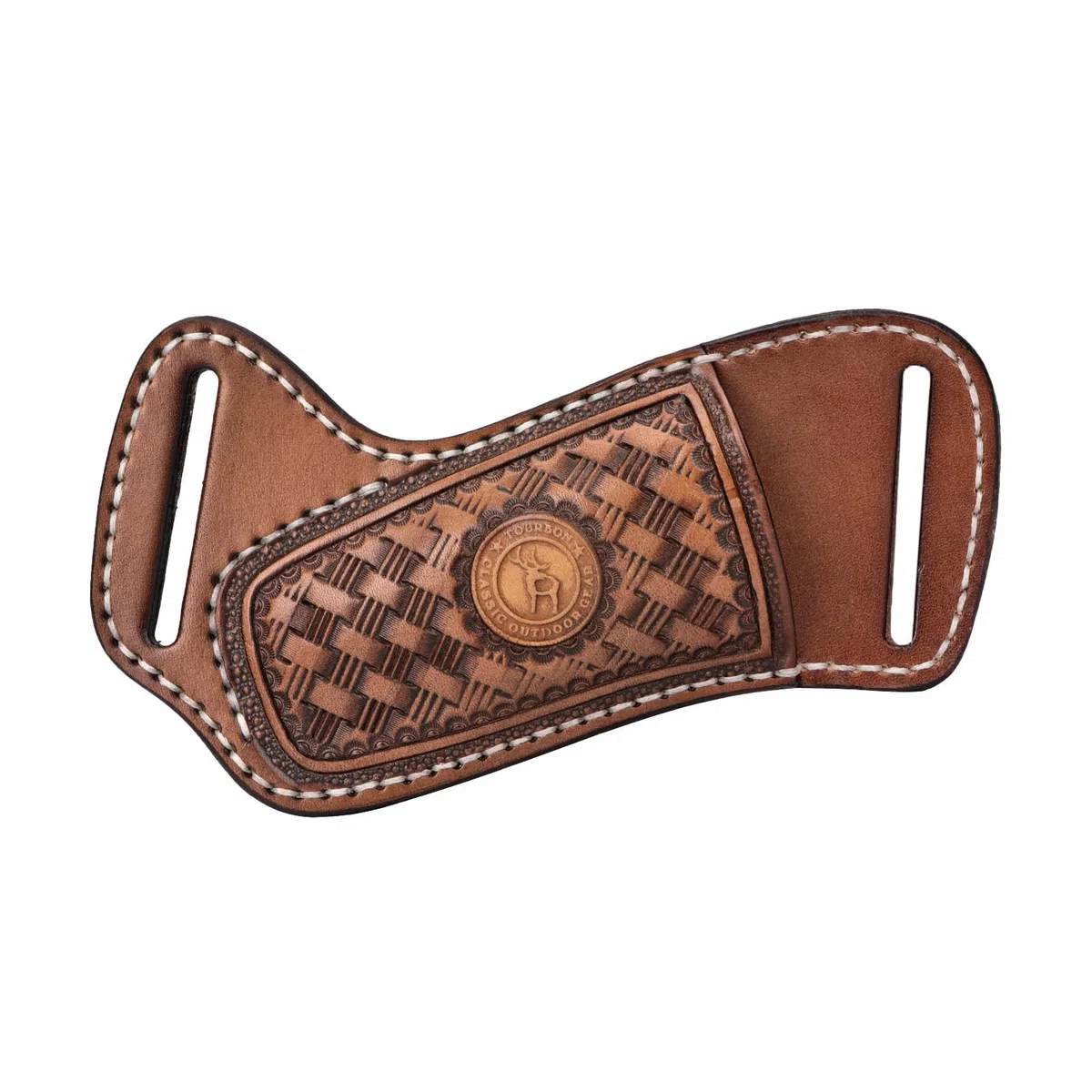 TOURBON - Custodia in Pelle per Coltello Tascabile, Fondina per Cintura, Fatta a Mano, Regalo per Uomo