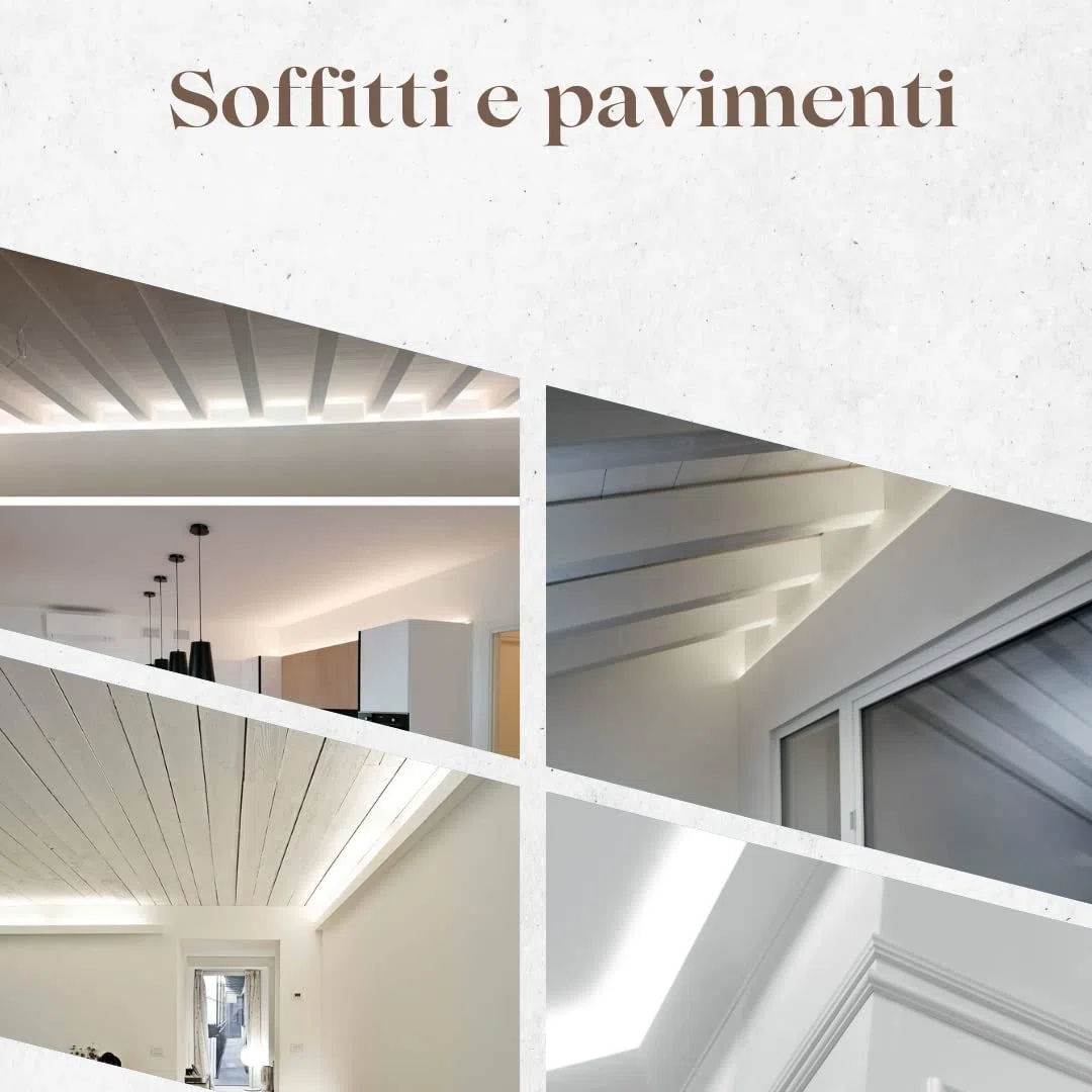 LED Mall Home Profilo in Duropolimero per Strisce Strip LED da Soffitto | Pannello Verniciabile per Illuminazione Soffusa Greche Decorative (2 Pezzi - 100x8x6 cm)