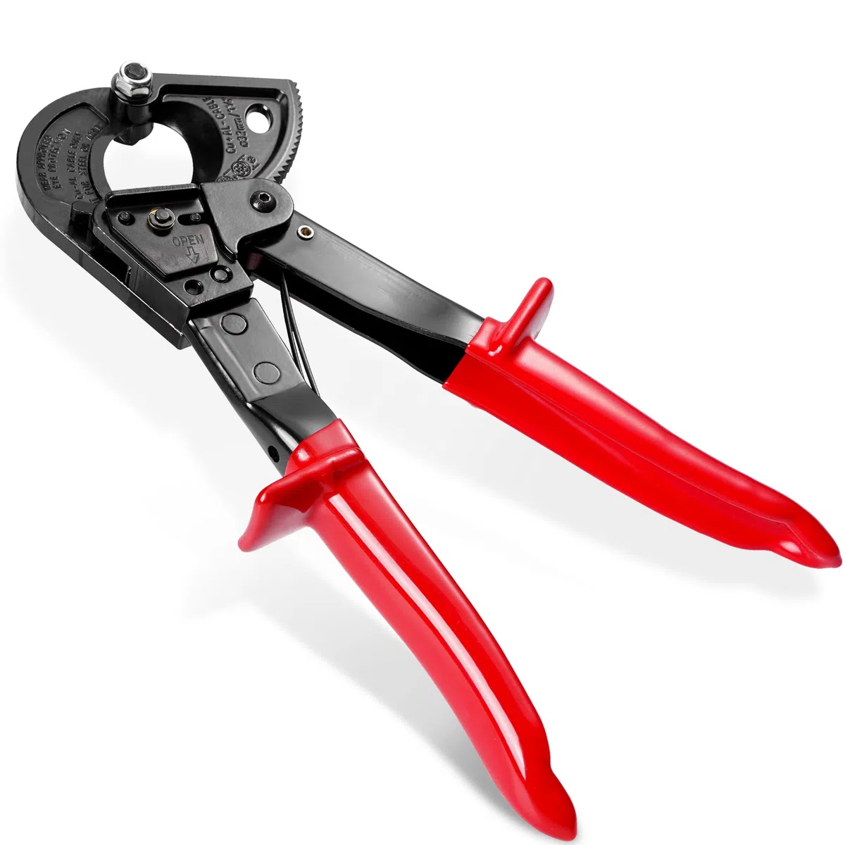 Idong Tagliacavi a Cricchetto HS325A, Robusto Tagliacavi in Alluminio Resistente per Cavi in Rame, Tagliafili per Uso Pesante Fino a 240 mm²