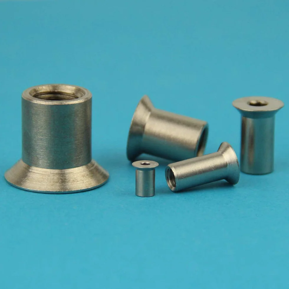 Dadi a manicotto M5 x 15 mm con testa svasata e esagono incassato (10 pezzi) – Acciaio inox A1 1.4305 – inossidabile