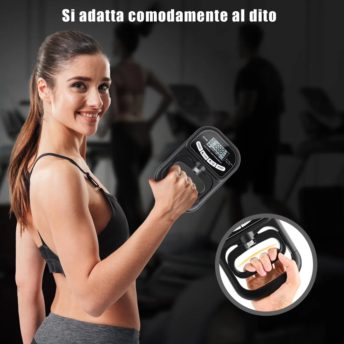 Dinamometro Digitale Portatile per Misurazione della Forza di Presa, Misuratore Elettronico di Forza con Acquisizione Automatica, Strumento di Precisione per Test di Resistenza(180KG)