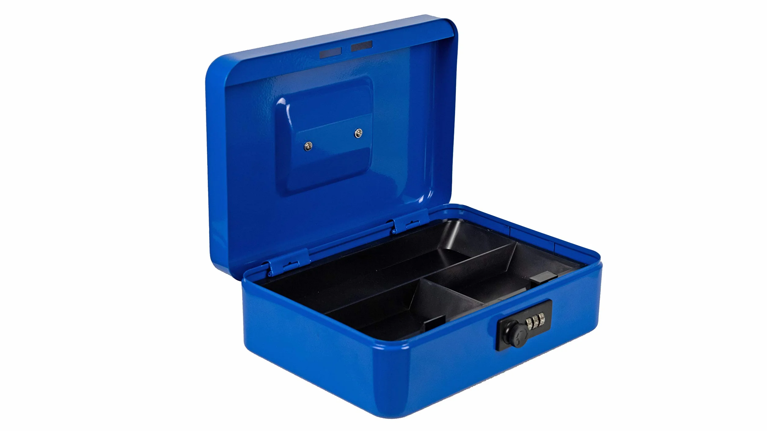 Burg-Wächter 5025 - Scatola con serratura a combinazione e inserto, in lamiera d'acciaio, codice 5025, colore: blu