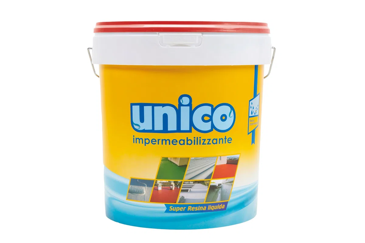 ICOBIT Unico, Super resina liquida impermeabilizzante, Rosso, 5 kg