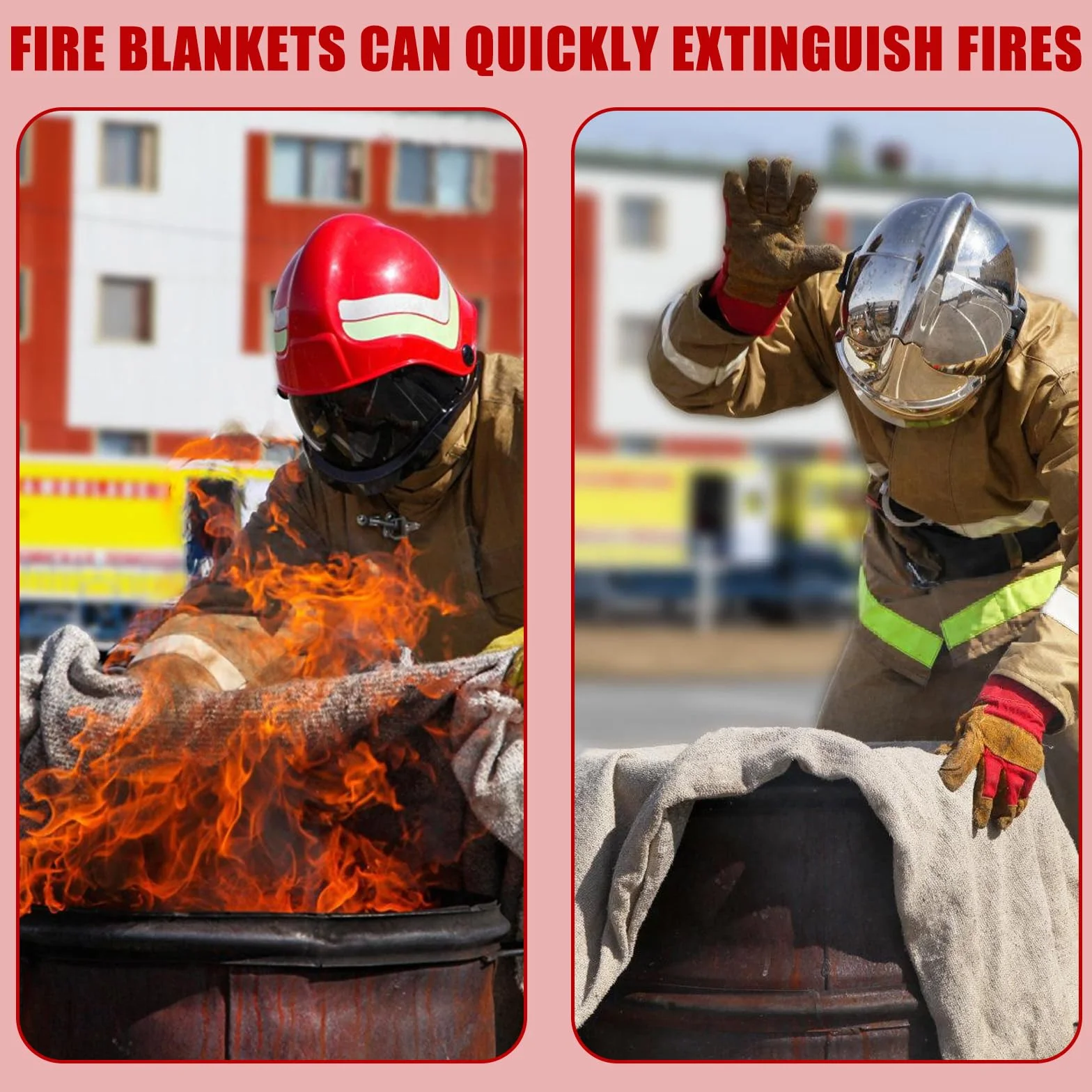 2 coperte antincendio, 120 x 120 cm, coperta antincendio in fibra di vetro, coperta antincendio per design di sicurezza accidentale per cucina, camino, barbecue, auto, campeggio, casa, roulotte