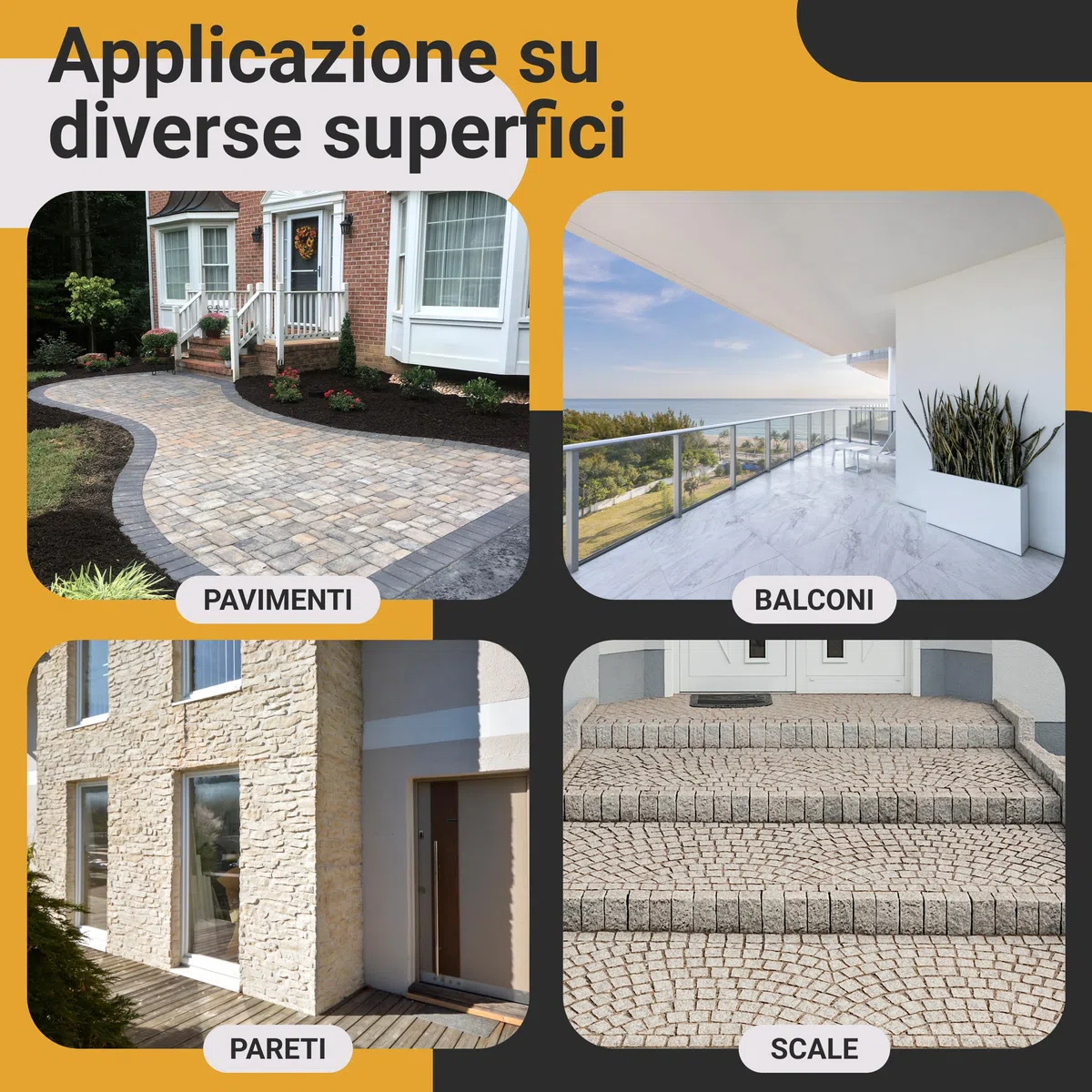 Proxinova Idrorepellente Trasparente – Impermeabilizzante Terrazzi Protettivo Contro Acqua e Sporco per Pietra, Cemento e Piastrelle – Sigillante per Pavimenti, Facciate, Terrazze e Tetti