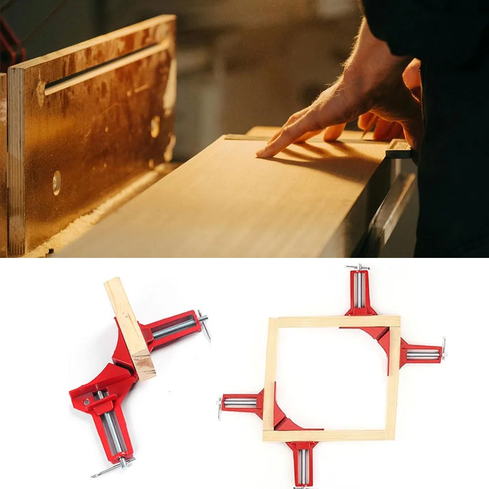 Morsetto Angolare ad Angolo Retto 90 Gradi per Falegnameria e Saldatura, Hand Tools Lavorazione con 2 Pezzi