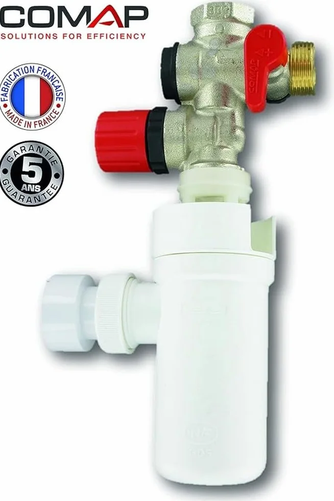 Gruppo di sicurezza 889 3/4" (20x27) diritto NF con scarico